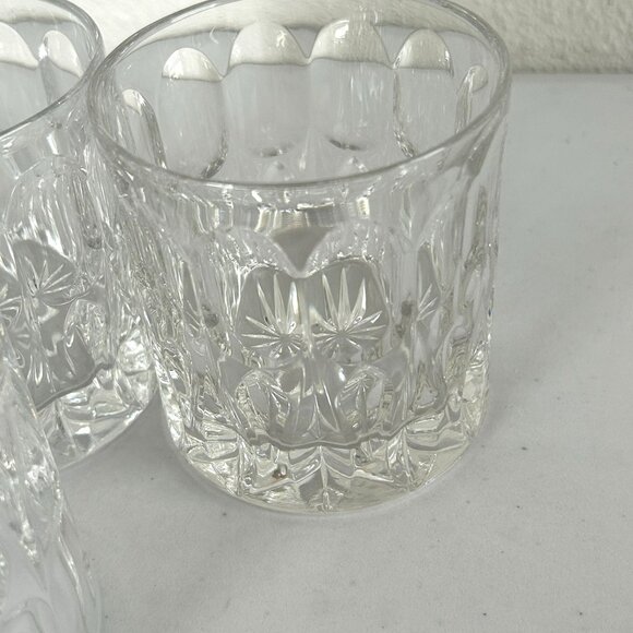 Crystal Double Old Fashion Rocks Glass Set of 3 Glasses Whiskey Barware - Picture 8 of 10